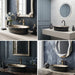 Black and champagne gold royal floral oval table top wash basin 580x370x150 mm featuring matte black exterior, metallic gold interior, antique gold ornamental scrollwork and scalloped rim for luxury bathroom countertops.