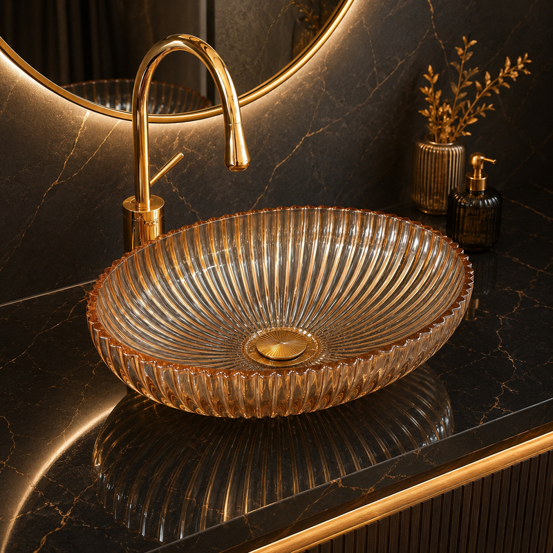 Glass Wash Basin – A Blend of Elegance and Durability