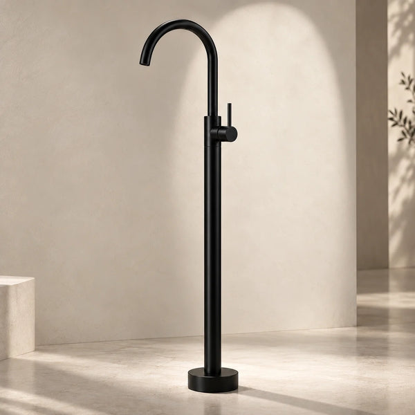 Bassino Free Standing Basin Mixer Tap –  Floor Mounted Faucet for Pedestal Basins