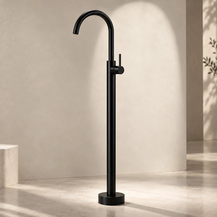 Bassino Free Standing Basin Mixer Tap –  Floor Mounted Faucet for Pedestal Basins