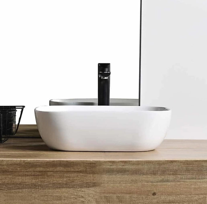 Premium White Table top/Counter top Wash Basin/Vessel sink (18x13x5.5 In) BTT-W52