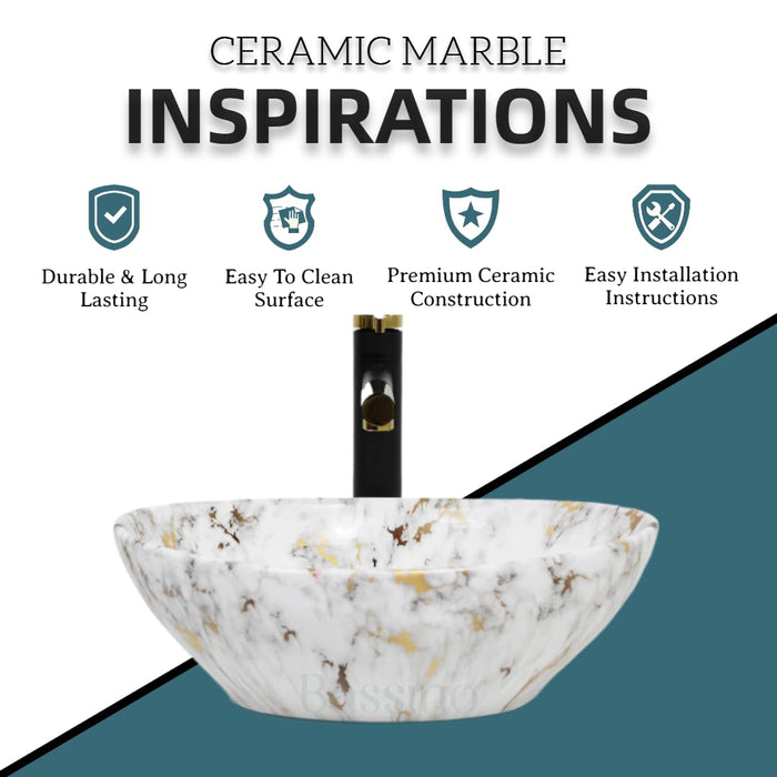 Premium Designer Table top/Counter top Wash Basin (16x13x5.5 In) BTT-1285-IN