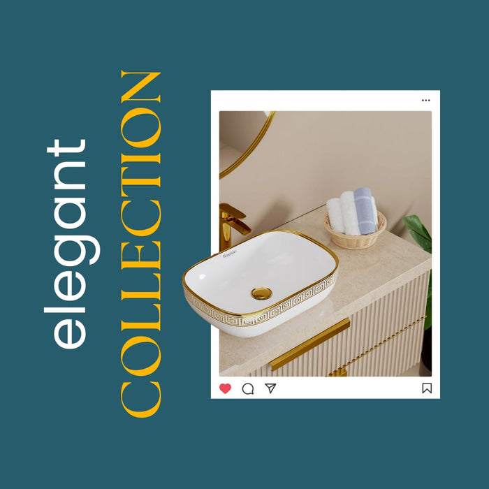 Premium Designer Table Top Wash Basin (18x13x5.5 In) BTT-0194-IN