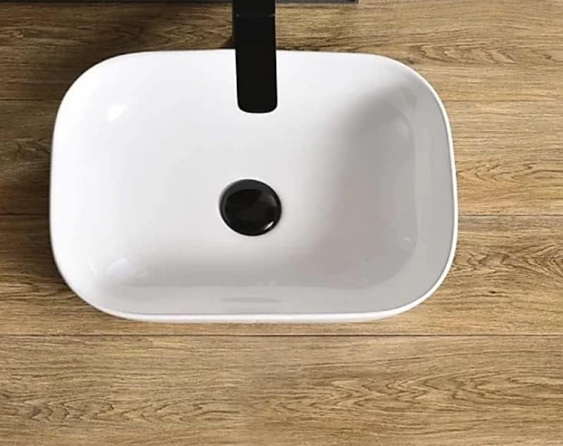 Premium White Table top/Counter top Wash Basin/Vessel sink (18x13x5.5 In) BTT-W52