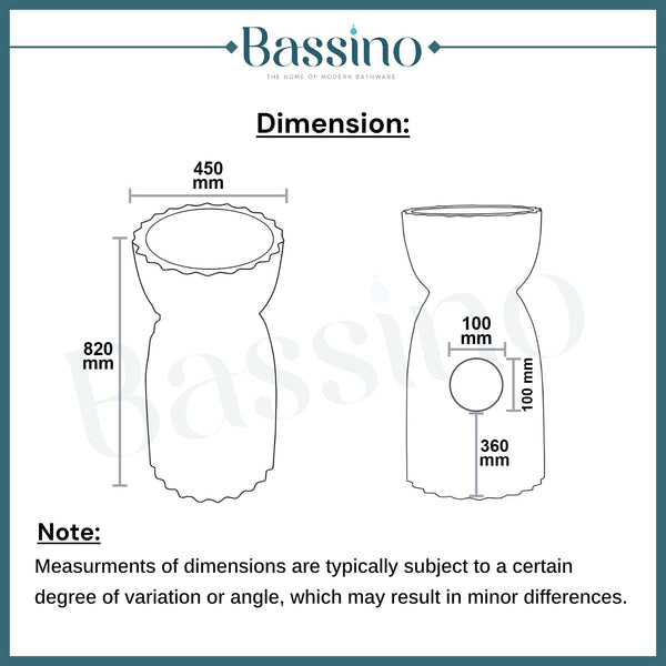 Ceramic Pedestal Wash Basin,BPB-680,size-18x18x33 Inch