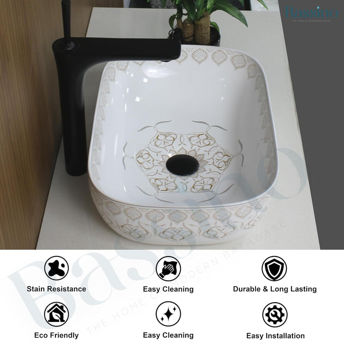 Premium Designer Table top Wash Basin (18x13x5.5 In) BTT-1457