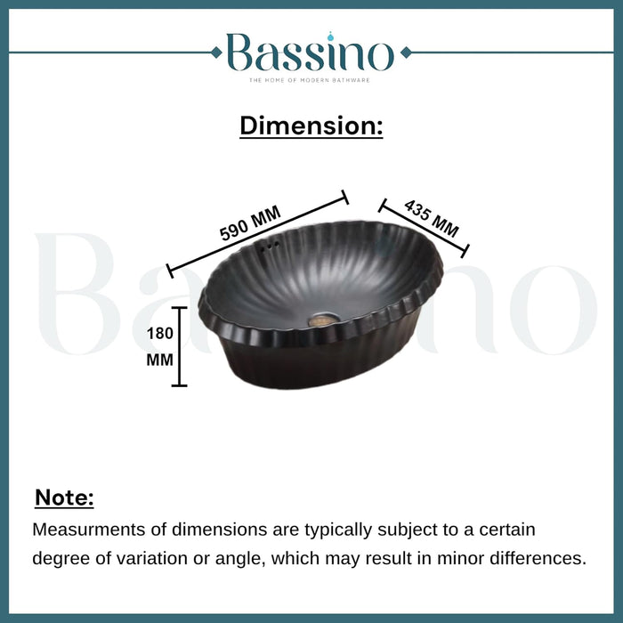 Premium Designer Table top Wash Basin (24x17x7 In) BTT-1032
