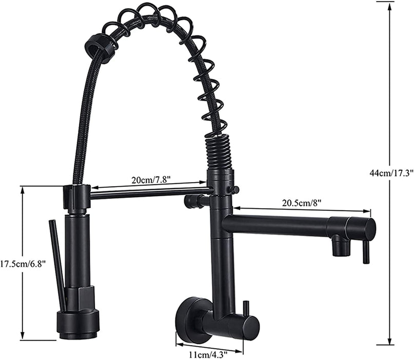 BASSINO Brass 360° Rotating Water Saving Sprinkler Faucet for Kitchen Pullout Sink/Wall Mounted Stainless Steel, Single Handle Kitchen Tap - (BTT-2103)