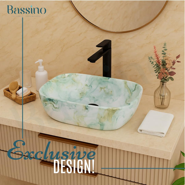 Premium Designer Table top/Counter top Wash Basin (18x13x5.5 In) BTT-557-IN