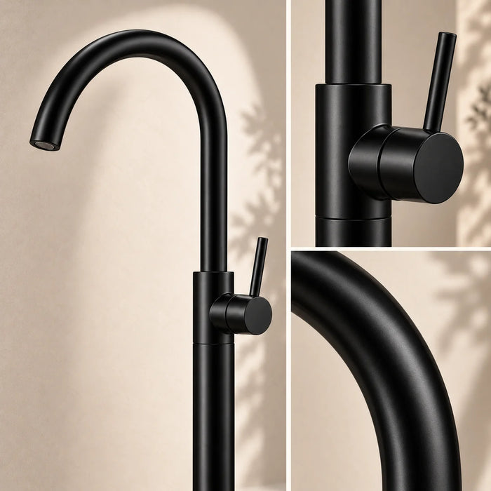 Bassino Free Standing Basin Mixer Tap –  Floor Mounted Faucet for Pedestal Basins