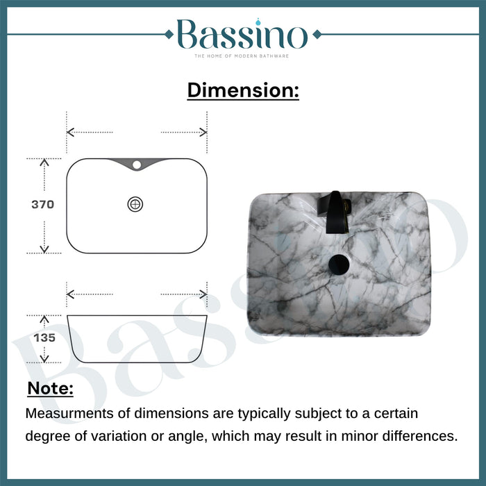 Premium Designer Table top/Counter top Wash Basin/Vessel sink (19x15x5.5 In) BTT-1150