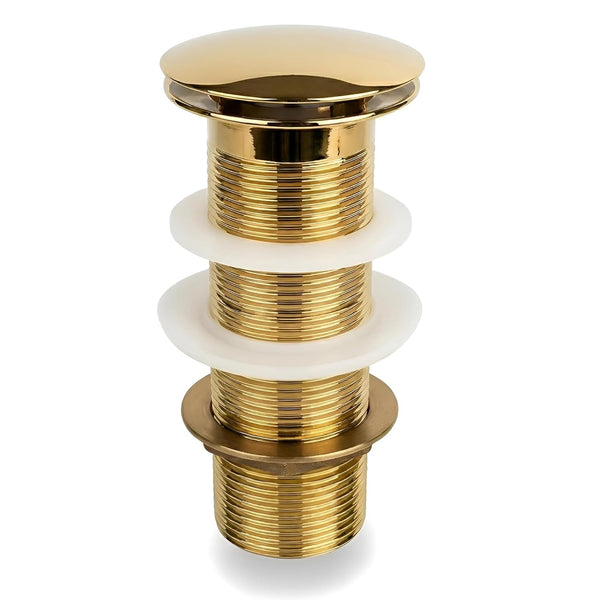 5" Gold Glossy Brass Pop Up Full Thread Waste Coupling 32 MM
