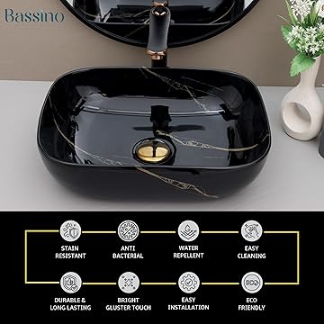 Premium Designer Table top Wash Basin (18x13x5.5 In) BTT-797-IN