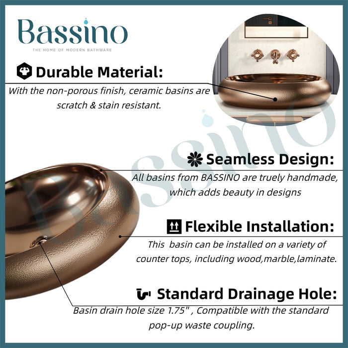 Premium Designer Table Top Washbasin (24x16x6 In)(BTT-1054)