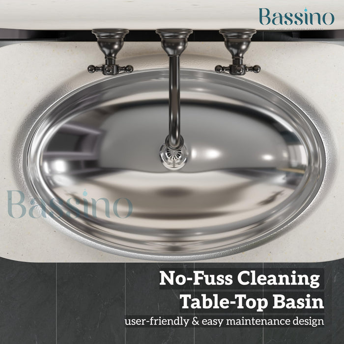 Premium Designer Table top/Counter top Wash Basin/Vessel sink (24x16x6 In) BTT-11273-IN