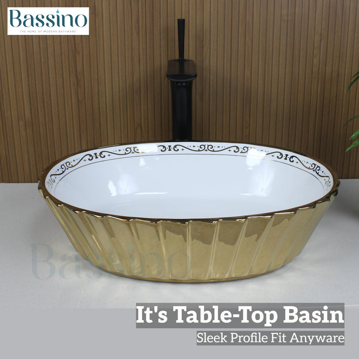 Premium Designer Table top/Counter top Wash Basin/Vessel sink (20x15x5 In) BTT-0175