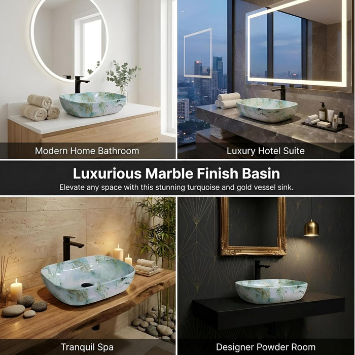 Premium Designer Table top/Counter top Wash Basin (18x13x5.5 In) BTT-557-IN
