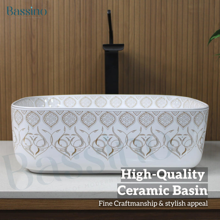 Premium Designer Table top/Counter top Wash Basin/Vessel sink (16x12x6 In) BTT-753-IN