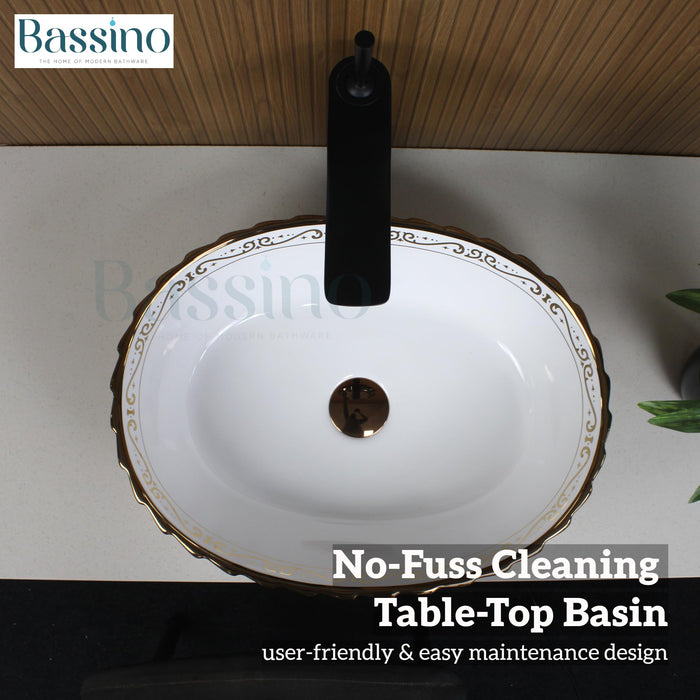 Premium Designer Table top/Counter top Wash Basin/Vessel sink (20x15x5 In) BTT-0175