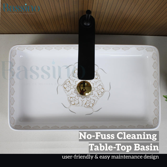 Premium Designer Table top/Counter top Wash Basin/Vessel sink (24x14x4.5 In)BTT-755-IN