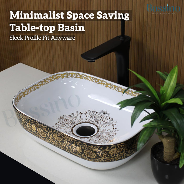 Premium Designer Table top/Counter top Wash Basin/Vessel sink (18x13x5.5 In) BTT-1022