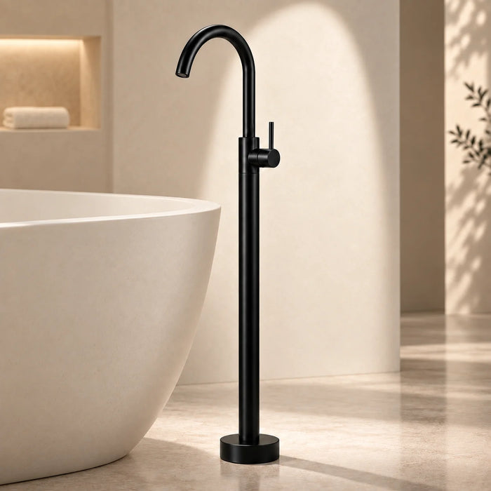 Bassino Free Standing Basin Mixer Tap –  Floor Mounted Faucet for Pedestal Basins