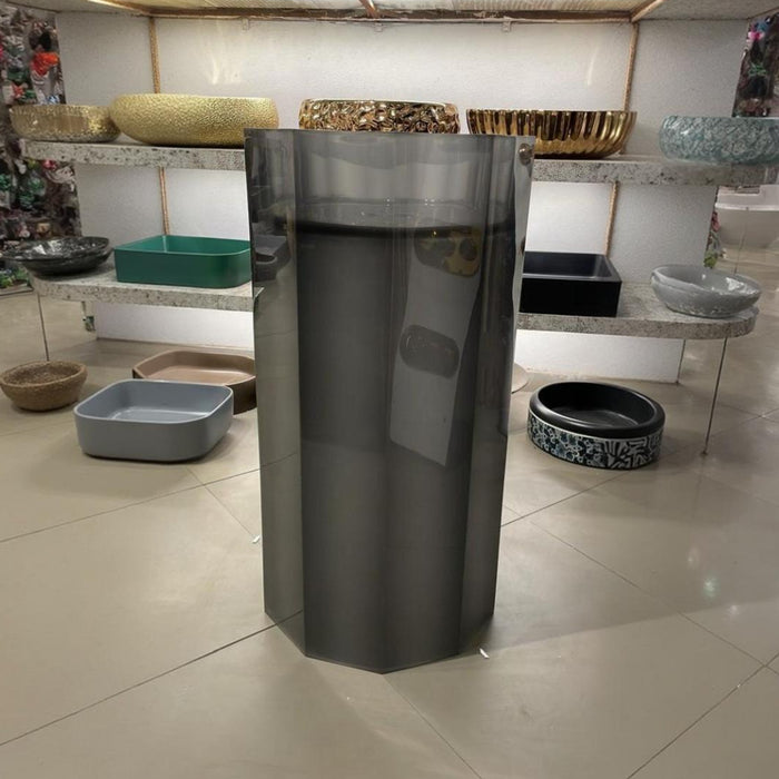 Resin Pedestal Wash Basin(Size-18x18x36 Inch) Black