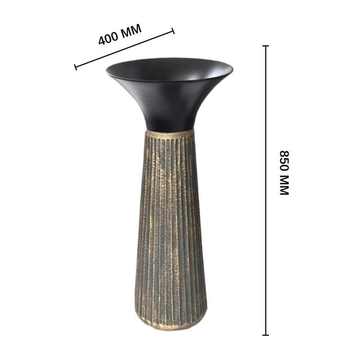 Ceramic Pedestal Wash Basin(Size-16x16x34 Inch) BLACK