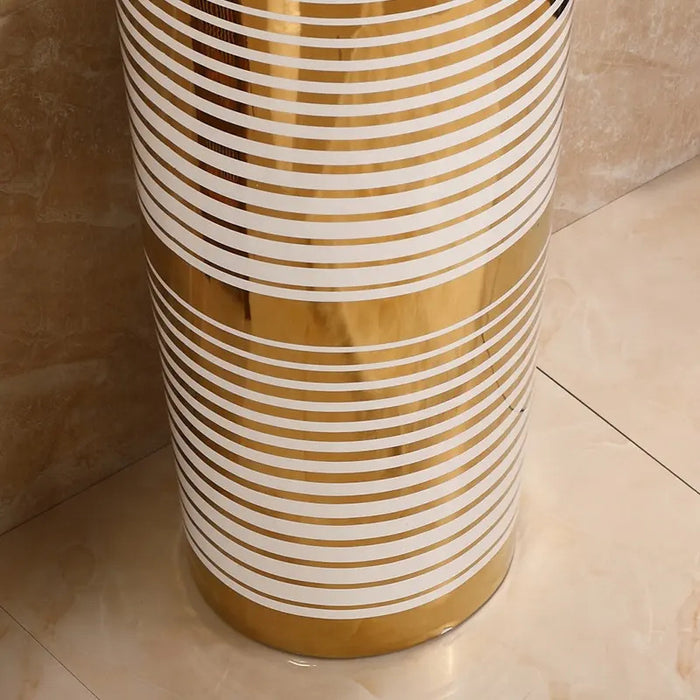 Ceramic Pedestal Wash Basin,BPB-501,size-16x16x34 Inch