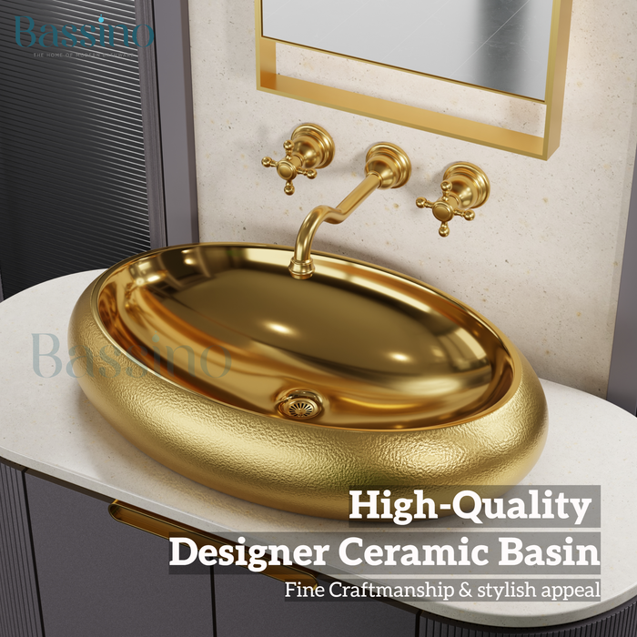 Premium Designer Table Top Wash Basin (24x16x6 In) BTT-1218