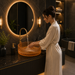 Bassino 16" Luxury Ribbed Glass Countertop Wash Basin 