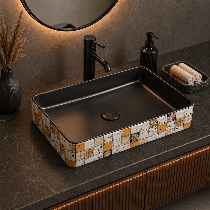 Bassino 24" Rectangular Countertop Wash Basin 