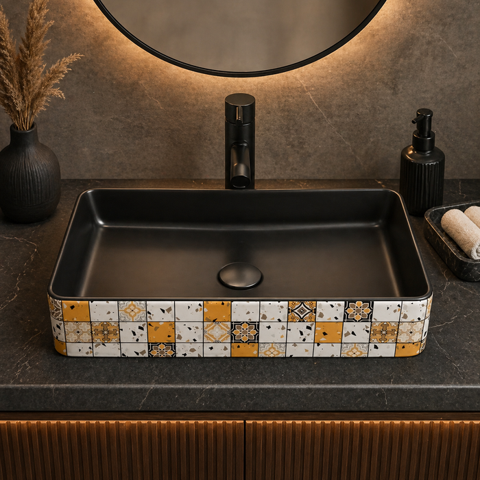 Bassino 24" Rectangular Countertop Wash Basin 