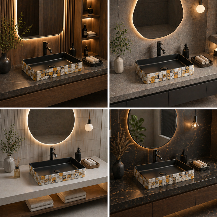 Bassino 24" Rectangular Countertop Wash Basin 