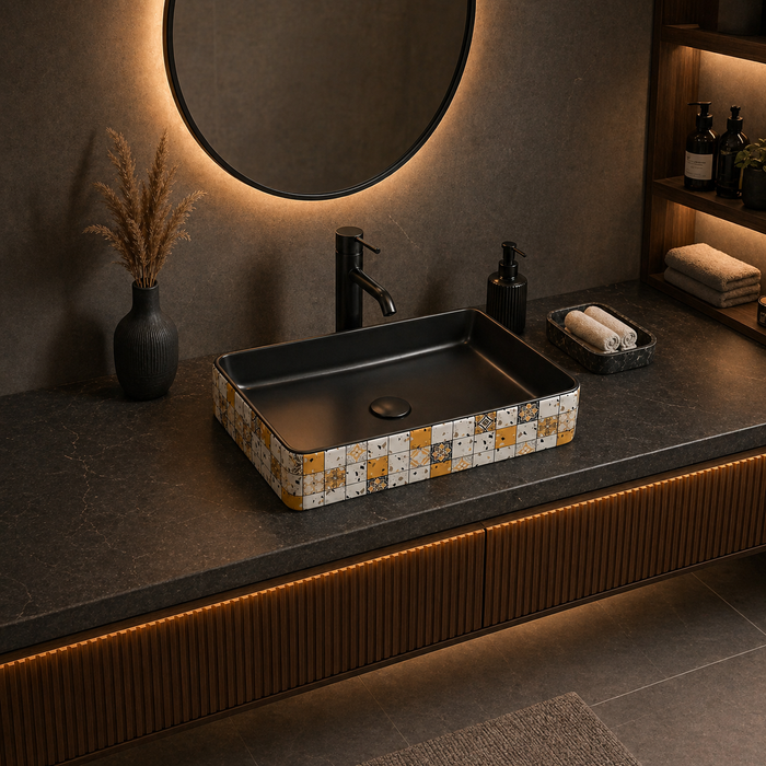 Bassino 24" Rectangular Countertop Wash Basin 