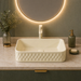 Bassino Beige Textured Rectangular Ceramic 18" Basin