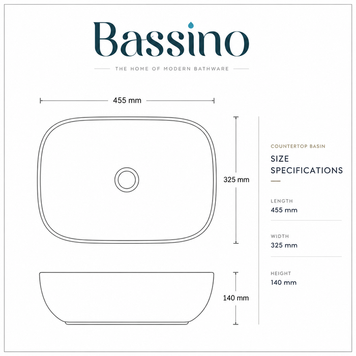 Bassino Matte Peach Countertop Wash Basin 