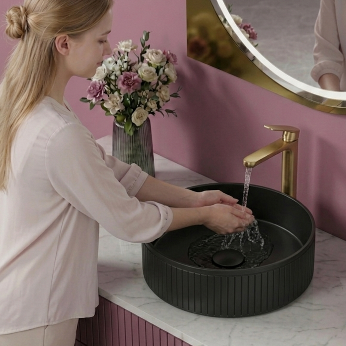 Black Stainless Steel Wash Basin 