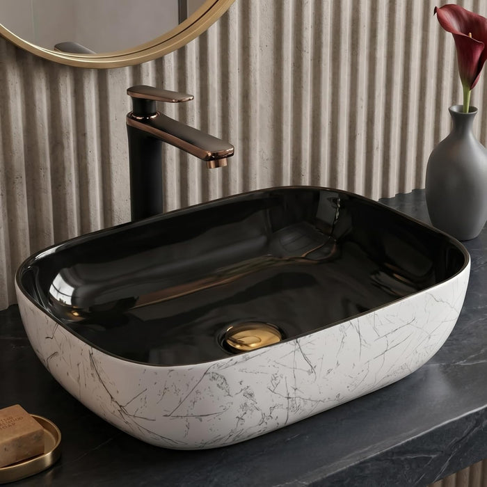 Black and White Table top wash basin 