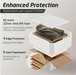 Black boat shape Transparent Glass Wash Basin Packaging