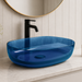 Blue Rectangle Transparent Resin Wash Basin