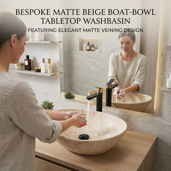 Premium Designer Table top/Counter top Wash Basin (16x13x5.5 In) BTT-1296