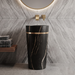 Ceramic Pedestal Wash Basin | Black