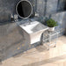 Ceramic Wall Mount Half Pedestal Wash Basin 3