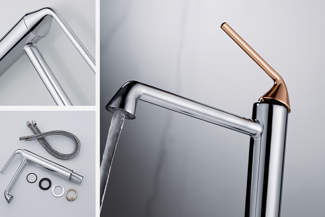 BASSINO CLASO Long Body Basin Designer Faucet Mixer | 3 Years Warranty Chrome