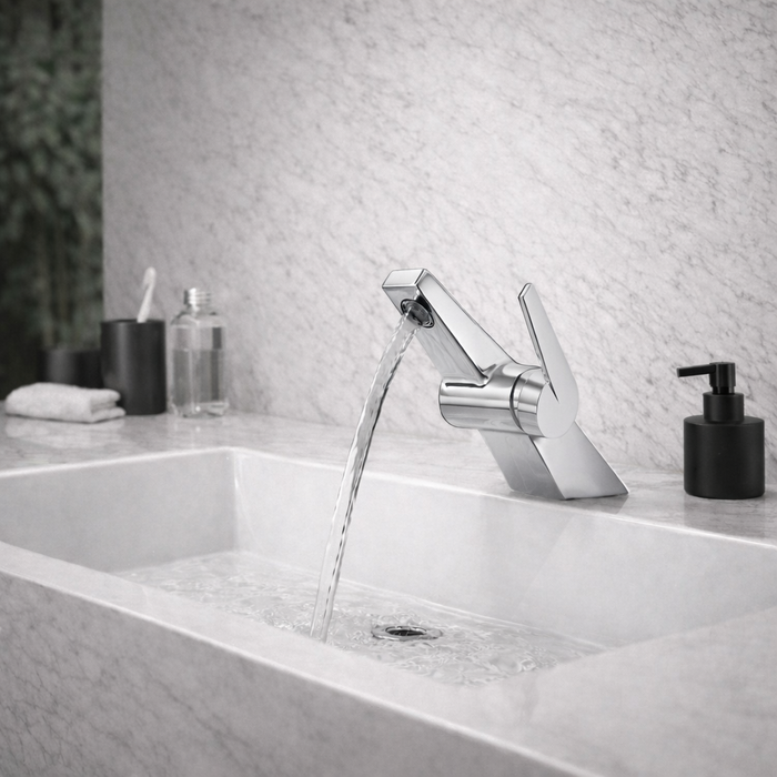 BASSINO CROZ Short Body Basin Modern Faucet Mixer | 3 Years Warranty Chrome