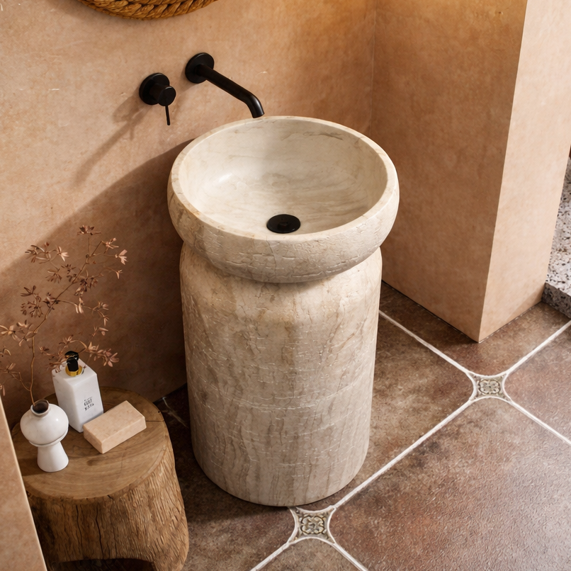 Artificial Stone Pedestal Basin