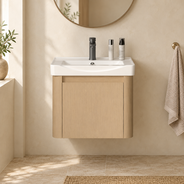 Modern Wall-Mounted Bathroom Vanity with Basin – 21 × 14 × 16 mm