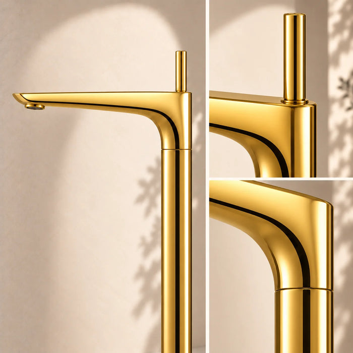 Bassino Antique Finish Floor-Mounted Bathtub Mixer Tap – Freestanding Tall Body Bath Filler
