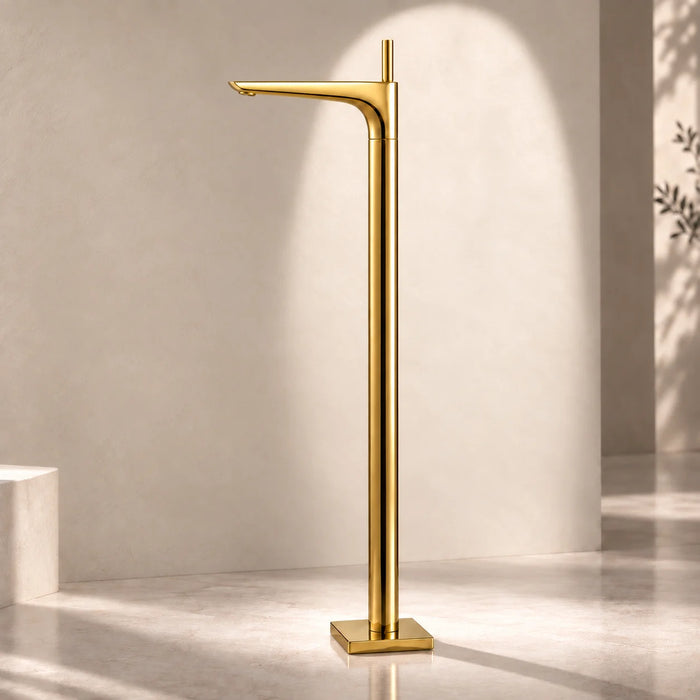 Bassino Antique Finish Floor-Mounted Bathtub Mixer Tap – Freestanding Tall Body Bath Filler